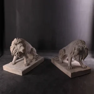 Leen van Dam Decoraties - Grote Leeuwen set van 2 Roman Stone