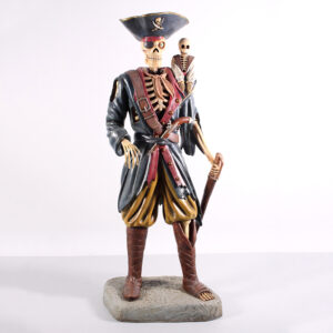 Leen van Dam Decoraties - Piraten skelet met aap skelet levensgroot