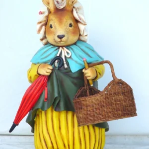 Leen van Dam Decoraties - Paashaas met rietenmand