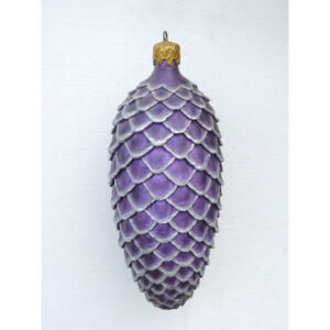 Dennenappel paars met zilver