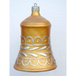 Kerstbel goud met zilver