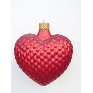Leen van Dam Decoraties - Kerstbal rood hart