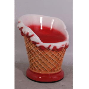 Leen van Dam Decoraties - IJs stoel rood