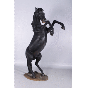 Leen van Dam Decoraties - Paard zwart Stijgerend