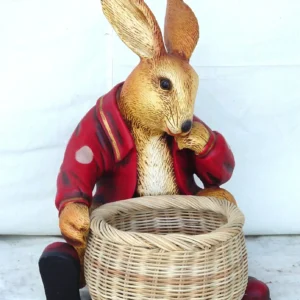 Leen van Dam Decoraties - Paashaas met mand