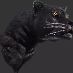 Leen van Dam Decoraties - Zwarte Panter Kop Wandmodel
