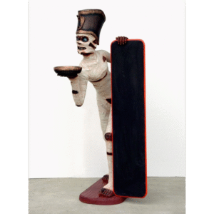 Leen van Dam Decoraties - Mummie butler met menubord levensgroot