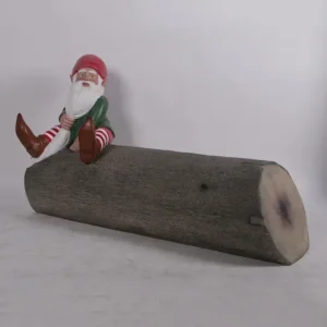Leen van Dam Decoraties - Boomstronk met kerstkabouter