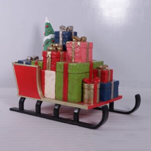 Kerst slee met cadeaus