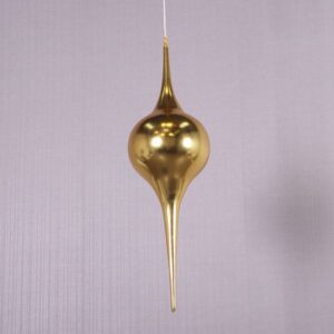 Kerstbal druppelvormig Twinkle goud