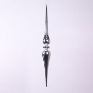 Kerstbal Twinkle puntvormig zilver