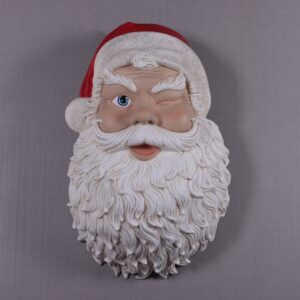 Wanddecor kerstman hoofd