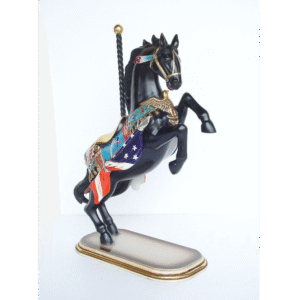 Leen van Dam Decoraties - Carousel Paard Zwart