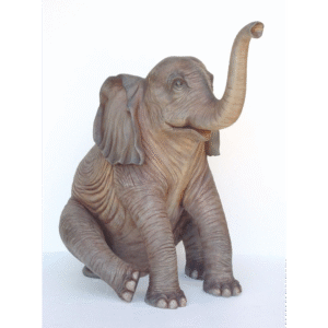 Leen van Dam Decoraties - Zittende Olifant
