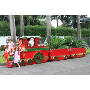 Leen van Dam Decoraties - Kerstlocomotief met wagons (optioneel)