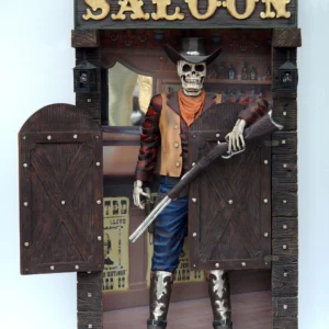 Leen van Dam Decoraties - Cowboy Skelet in Salon