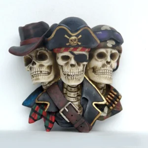 Leen van Dam Decoraties - 3 gezichten Skeletten Hoofd