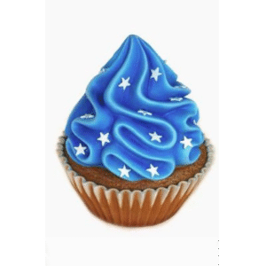 Leen van Dam Decoraties - Cupcake Blauw