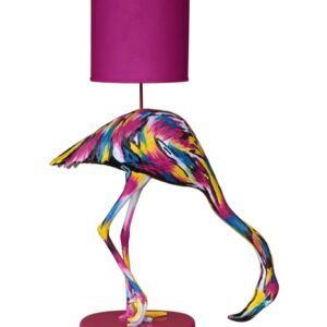 Leen van Dam Decoraties - Pop-art Flamingo lamp