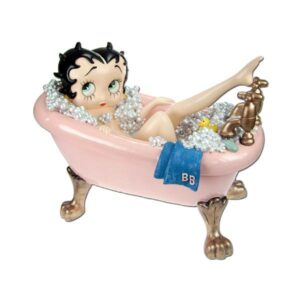 Leen van Dam Decoraties - Betty Boop In Roze Badkuip
