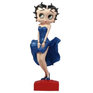 Leen van Dam Decoraties - Betty Boop Blauwe Glitter Jurk