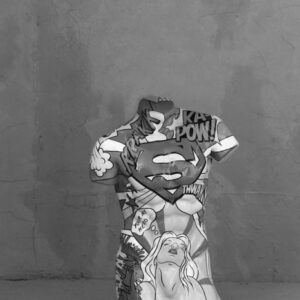 Pop-art Mannelijk torso zwartwit