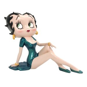 Leen van Dam Decoraties - Betty Boop met blauwe glitter jurk