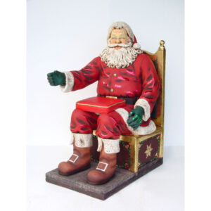 Kerstman op troon