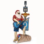 Reizende kerstman met gitaar