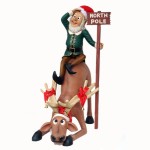 Grappig rendier met elf