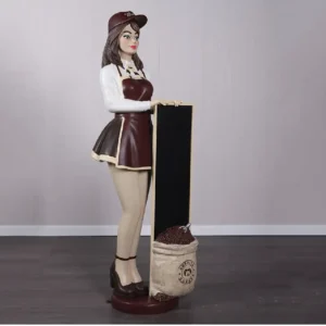 Leen van Dam Decoraties - Barista Anime met krijtbord