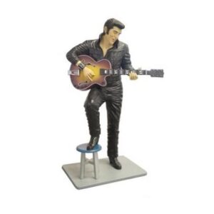 Leen van Dam Decoraties - Elvis Presley levensgroot met leren broek