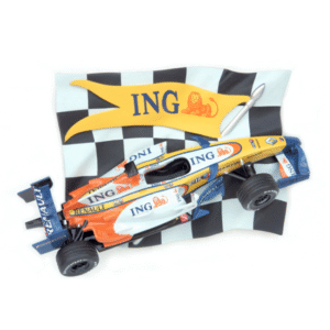 Formulle 1 auto RNT met vlag