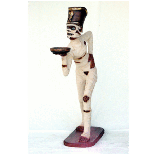 Leen van Dam Decoraties - Mummie butler met dienblad levensgroot